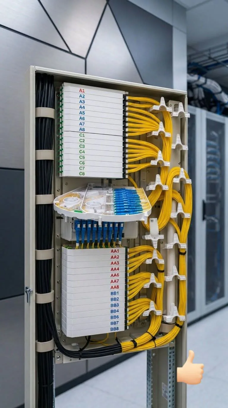Distribución y terminación de fibra óptica